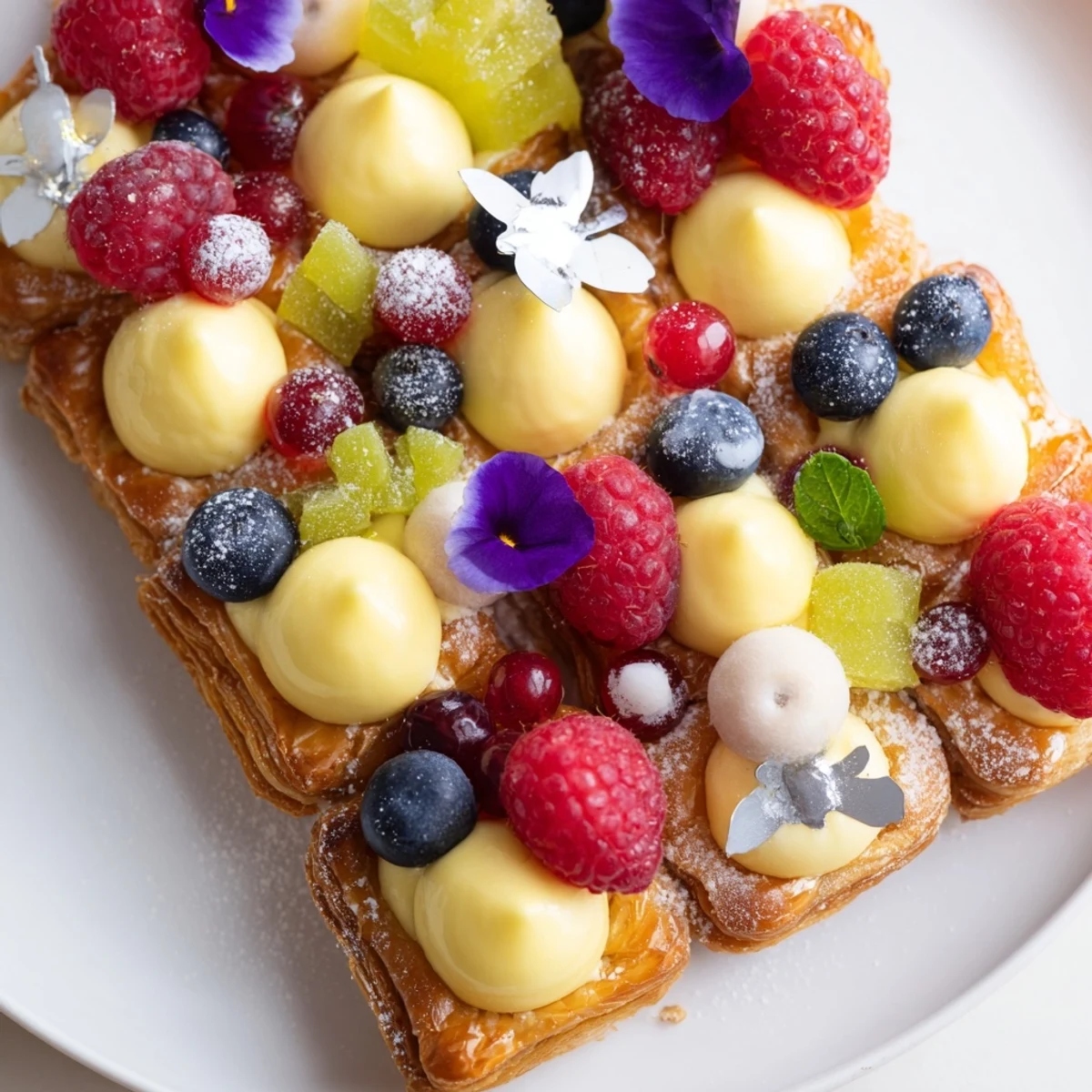 A stunning Luxury Diamond Engagement Platter with jewel-toned fruits and delicate pastries.