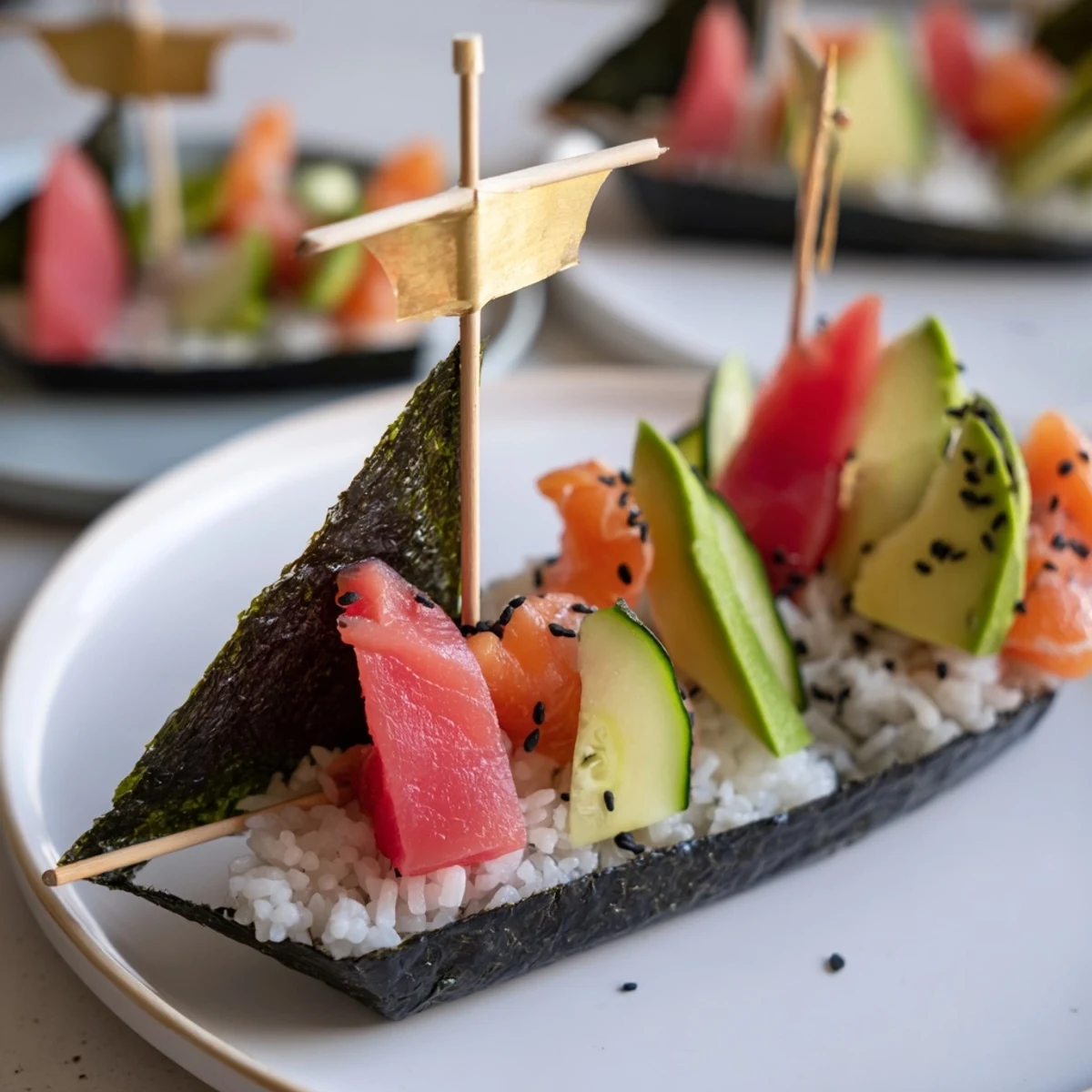 Sushi Sailboats at Sea