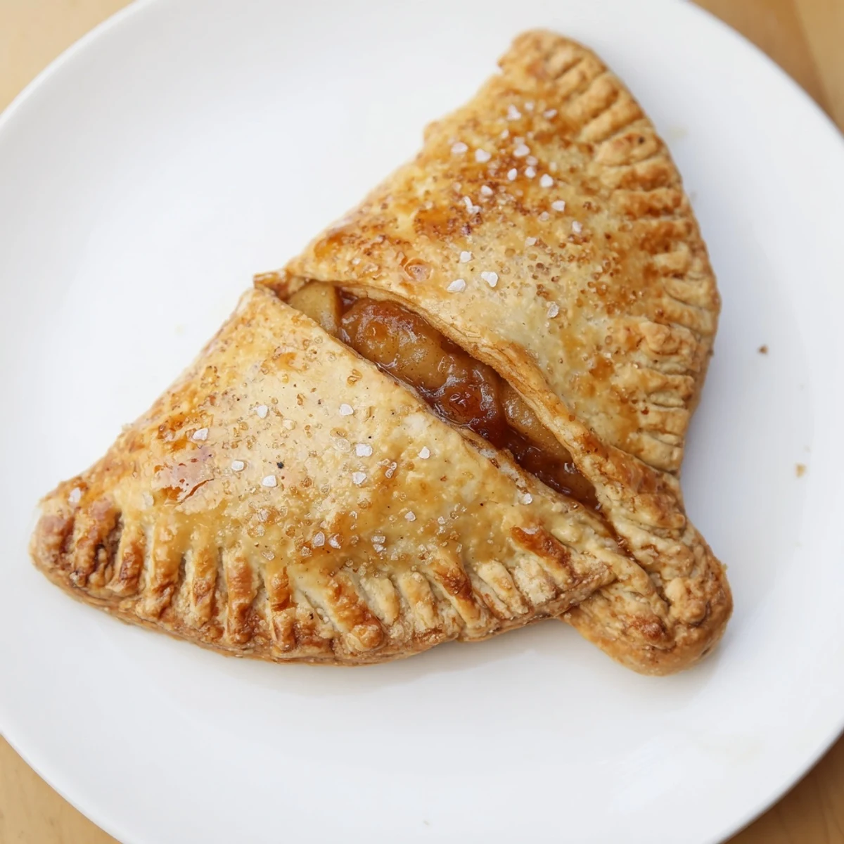 Golden, flaky Winter Comfort: Mitten Shaped Hand Pies filled with warm, spiced apple filling ready to enjoy.