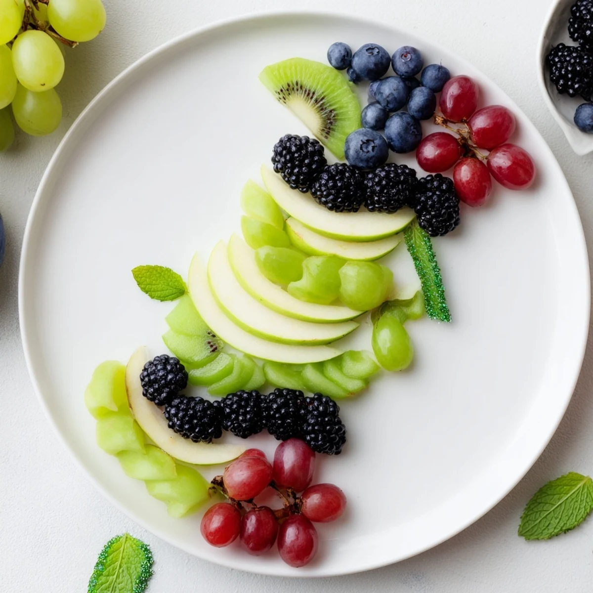 Make this easy Aurora Borealis Sweep fruit platter; a beautiful, shareable assortment of tasty, colorful fruits.