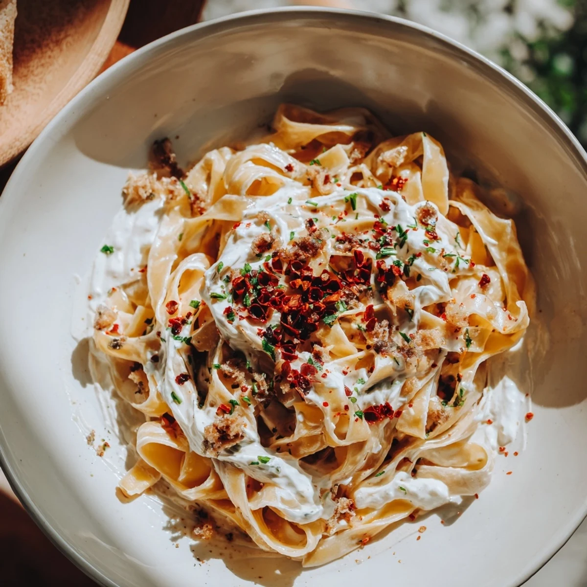 Steaming Turkish Pasta with Paprika Butter, a colorful dish topped with spicy, flavorful butter.