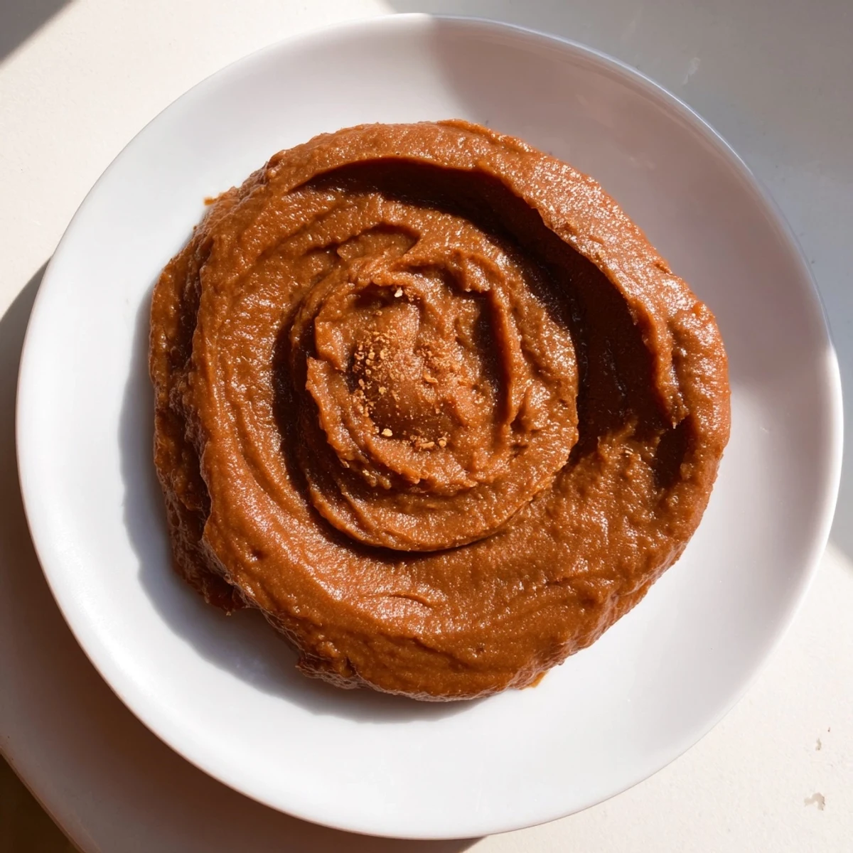 Creamy Emirati Al Madrooba, a rich spread of dates and ghee, perfect for breakfast with warm bread.