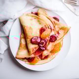 Elegant Cherry-Coded Crêpe Suzette