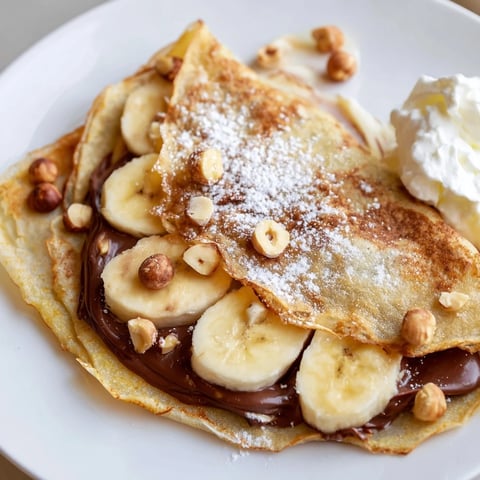 Golden, crispy Banana Nutella Wrap, filled with warm Nutella and sliced bananas, ready to enjoy.