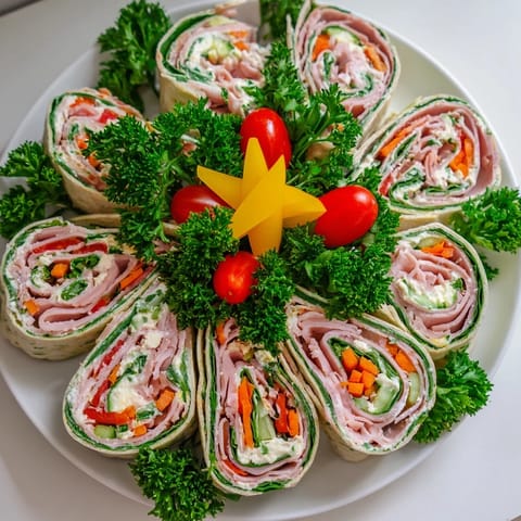 Smoked Turkey Pinwheels Tree