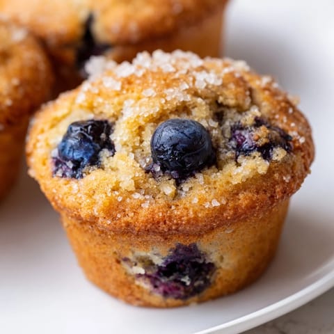 A close-up shot of several freshly baked mini blueberry muffins, ready to be enjoyed.