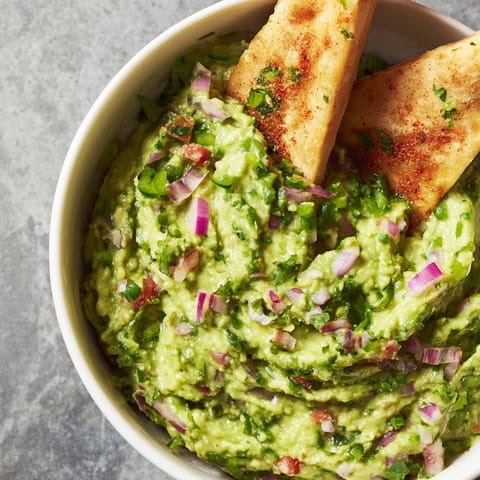 Pita Chips Guacamole Bowl