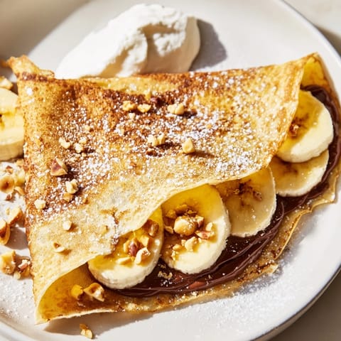 Banana Nutella Folded Tortilla