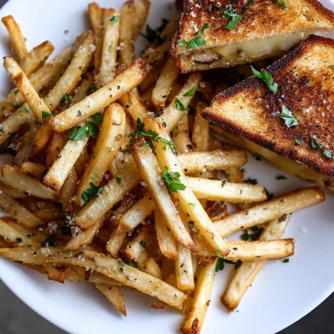 Beef Tallow Fries Grilled Cheese