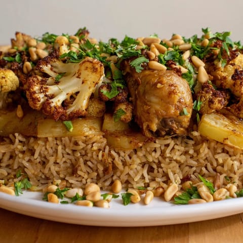 Palestinian Maklouba Layered Dish