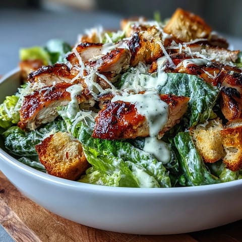 Crisp romaine lettuce and creamy Caesar dressing create a classic Romaine Caesar Bowl perfect for a quick, satisfying lunch.