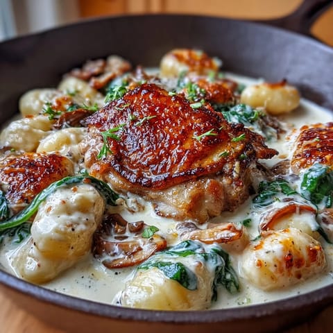 Creamy Garlic Chicken Gnocchi