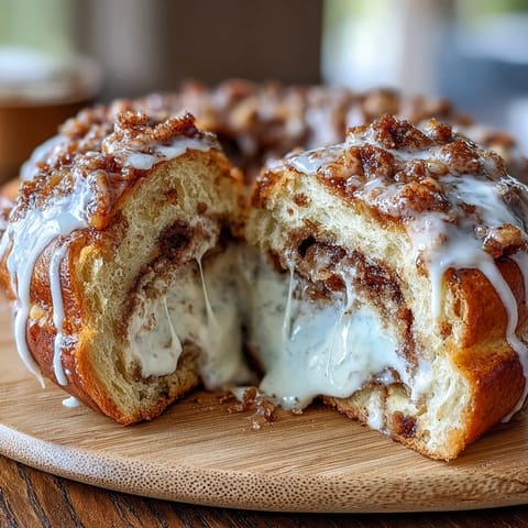 Wholesome cinnamon swirl protein bagels with vanilla Greek yogurt glaze, perfect for a high-protein breakfast.  