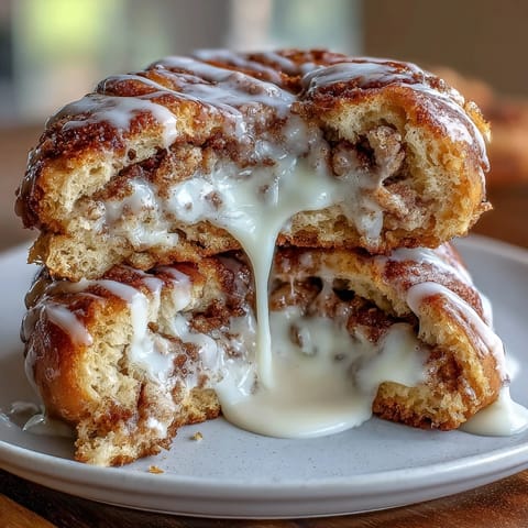 Chewy, protein-packed bagels swirled with cinnamon and topped with a creamy vanilla yogurt glaze.  