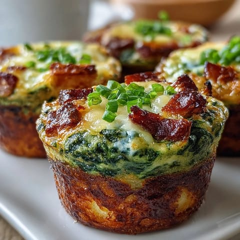 Fluffy green eggs baked in ham cups with melty cheddar cheese, a fun and colorful breakfast treat.  