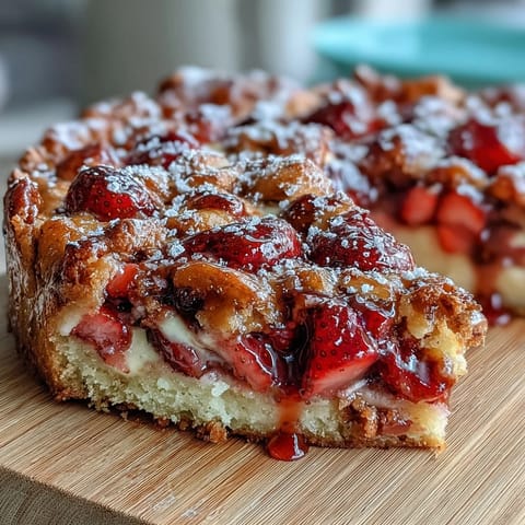 Rustic strawberry galette with frangipane filling baked to golden perfection on a flaky pastry crust.