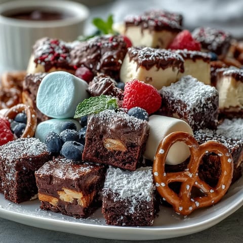 Grad Party Dessert Board featuring colorful cake slices, cookies, and brownie bites arranged on a large platter for a festive celebration.