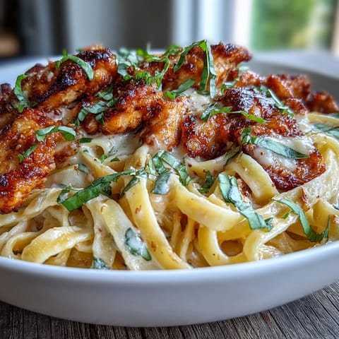 Viral Marry Me Chicken Pasta dish, tender chicken in savory cream sauce.