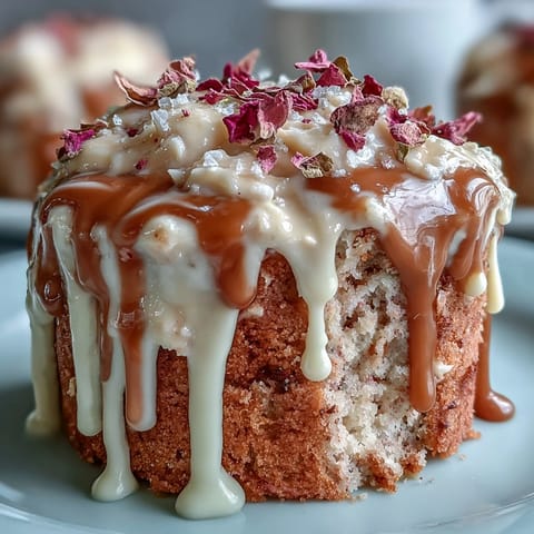 Elegant Rosé Velvet Cake for showers, glimmering with luxurious gold accents.