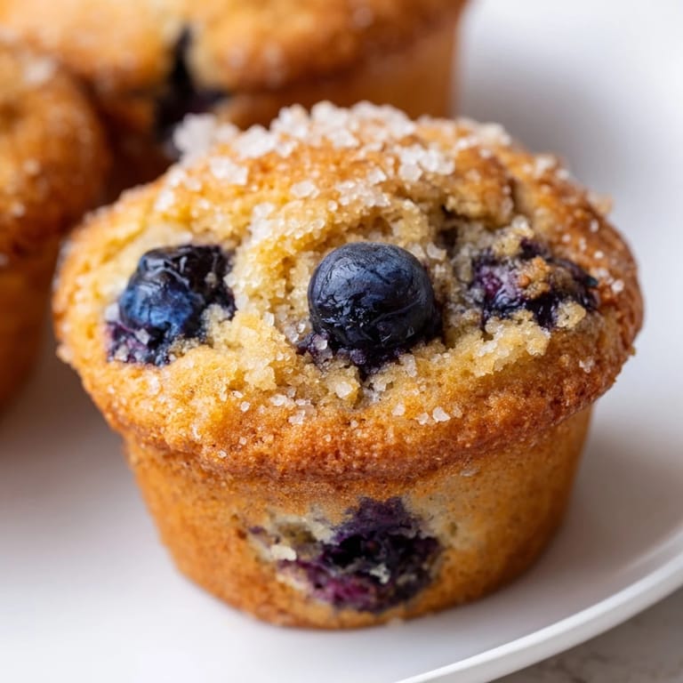 A close-up shot of several freshly baked mini blueberry muffins, ready to be enjoyed.