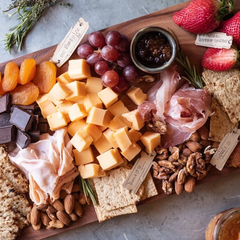 This Anniversary Heirloom Arrangement is beautifully arranged, featuring vibrant berries and a variety of cheeses.