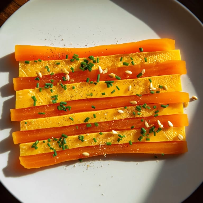 A visually appealing, easy Serengeti Sunset, featuring layered apricots and Gouda cheese, ready to eat.