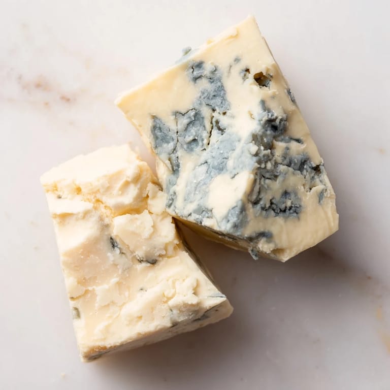 A visually stunning Marble Quarry cheese board with creamy blue and sharp white cheddar, set for serving.