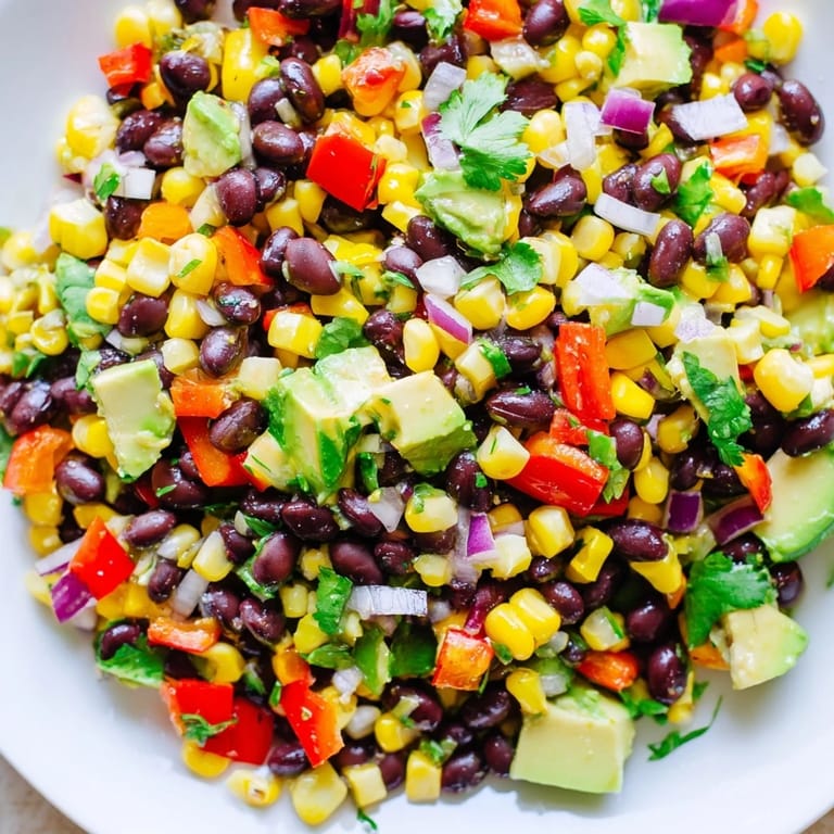 Tangy lime dressing coats the hearty Southwest Black Bean Salad, perfect for a quick, gluten-free lunch.