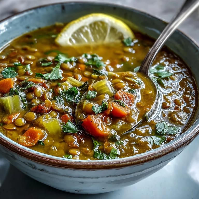 A hearty pot of Mung Bean Soup simmered with carrots, celery, and warming spices.