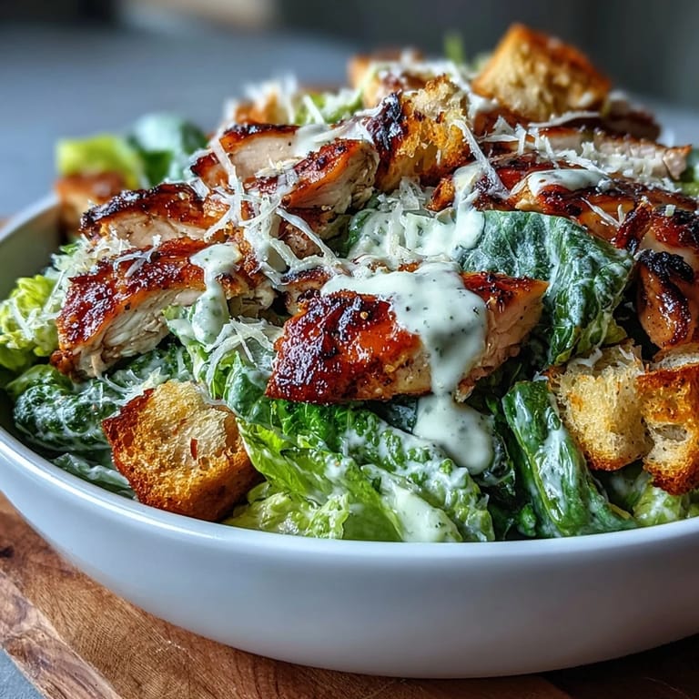 Crisp romaine lettuce and creamy Caesar dressing create a classic Romaine Caesar Bowl perfect for a quick, satisfying lunch.