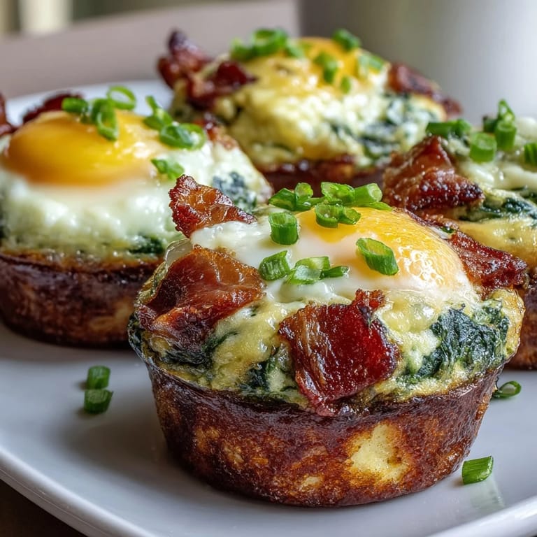 Kid-friendly spinach and ham breakfast cups, perfect for a quick and savory morning meal.  
