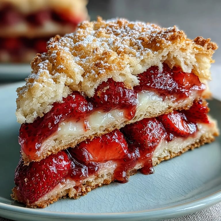 Juicy fresh strawberries and almond frangipane nestled in a free-form tart with crisp, golden edges.