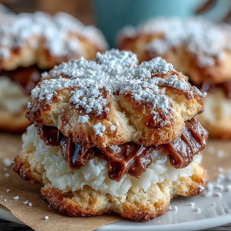 Delicate buttery shortbread cookies shaped like flowers, dusted with sugar and ideal for afternoon tea gatherings.