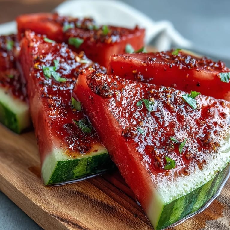 Cool watermelon sticks sprinkled with chili-lime Tajin and zesty lime juice make a light, crowd-pleasing appetizer or snack.