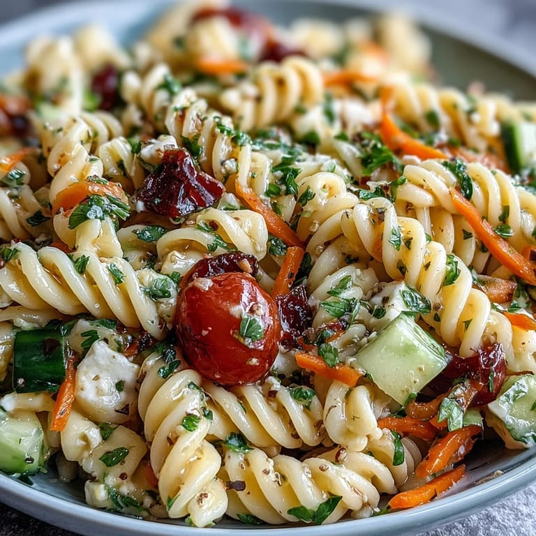 Easy Memorial Day Pasta Salad perfect for summer picnics with Italian dressing.