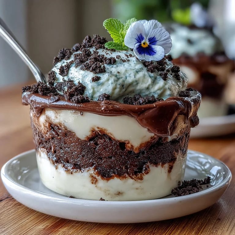 Adorable flower pot brownies showcasing delicious Oreo dirt and vibrant edible blooms.