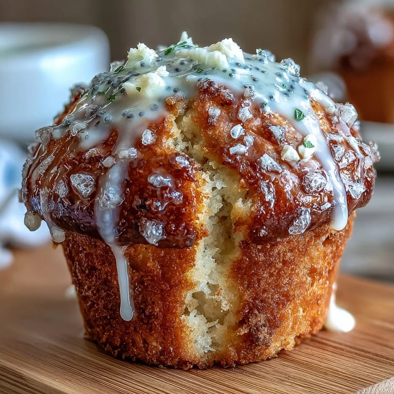 Fluffy bakery-style muffins bursting with fresh lemon zest, crunchy poppy seeds, and a sweet lemon glaze for an irresistible treat.