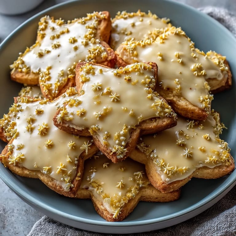Golden, buttery Gemini Zodiac Cookies adorned with starry royal icing, ready to be devoured.