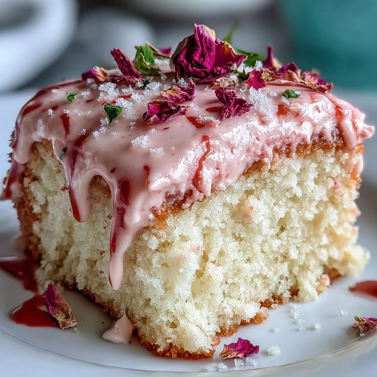 A celebratory Rosé Velvet Cake beautifully adorned with shimmering gold drip.